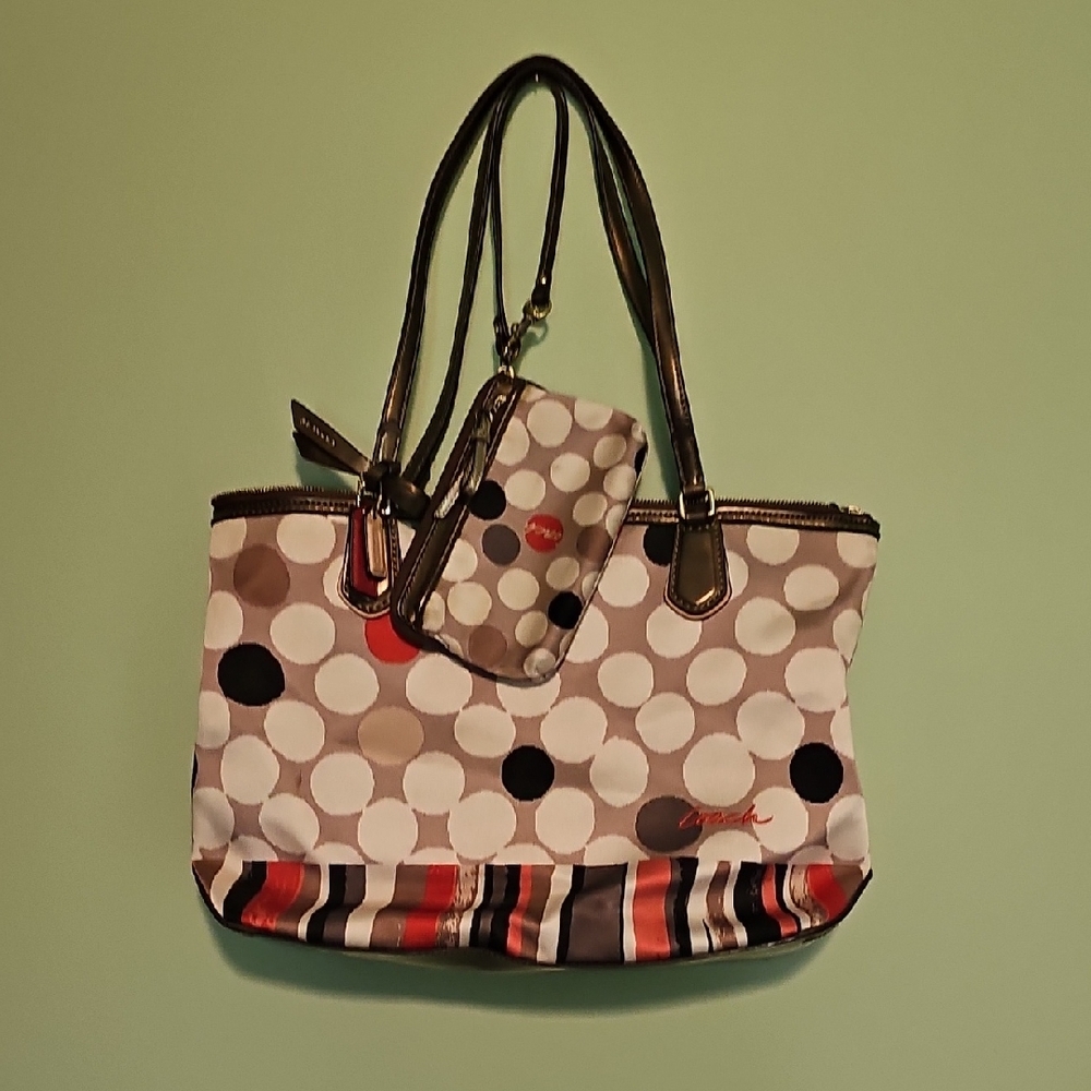 Coach Poppy Watercolor Bag & Wristlet